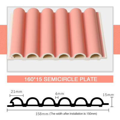 Aging Resistance WPC Fluted Wall Panel Installation Antibacterial
