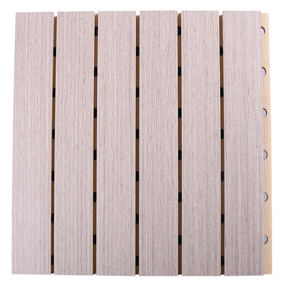 Wood Plastic Composite PVC Wood Veneer Sound Proofing Panels Customized