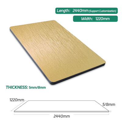 Factory Direct Sales Light Luxury Waterproof Metal Bamboo Charcoal Wood Veneer